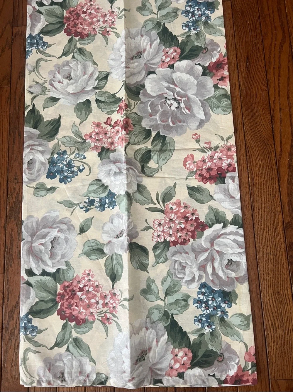Crown Craft Williamsburg  Floral Garden Gable Ruffled Top Shower Curtain 72”L
